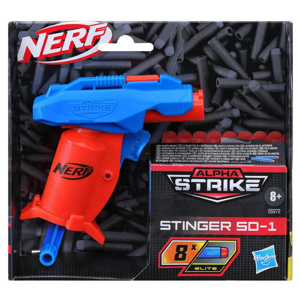 Nerf Alpha-Strike Stinger SD-1 Blaster met 8 Darts Rood/Blauw