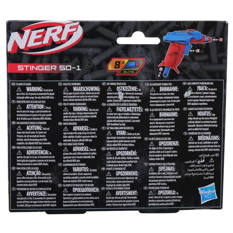 Nerf Alpha-Strike Stinger SD-1 Blaster met 8 Darts Rood/Blauw