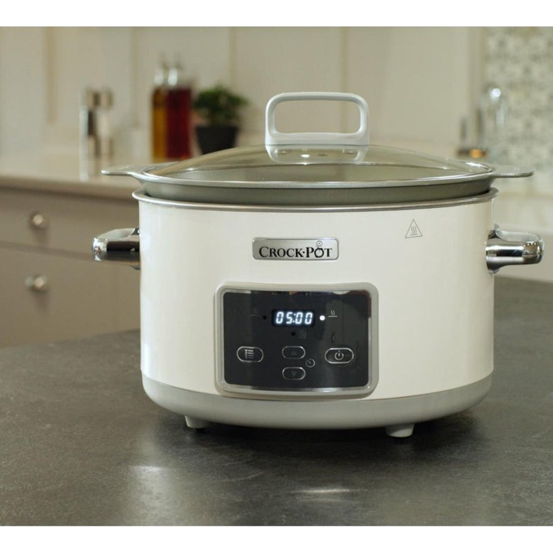 Crock-Pot DuraCeramic CR026 Saut&eacute; Slow Cooker 5L Wit
