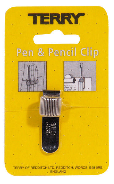 Terry TE-90-01-4 Clip Voor 1 Pen Of Potlood Zilver