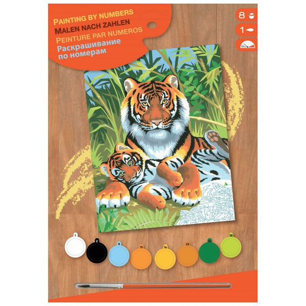 Schilderen op Nummer Tijger met Jong
