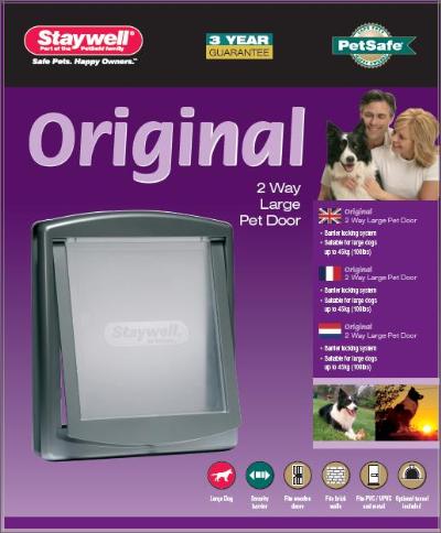 Petsafe Hondenluik Large Zilver/tranparant 777