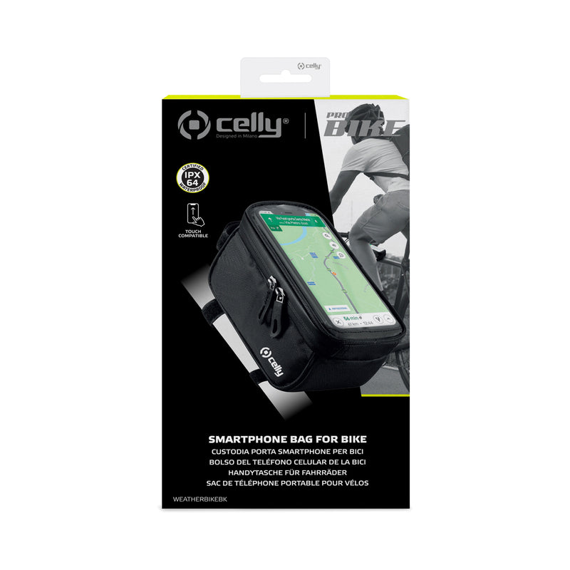 Telefoontas Celly Weatherbike met framebevestiging