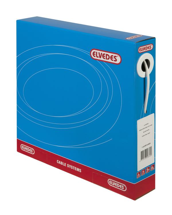 Rem buitenkabel Elvedes met teflon voering ø5,0mm / 30 meter - wit (in een doos)