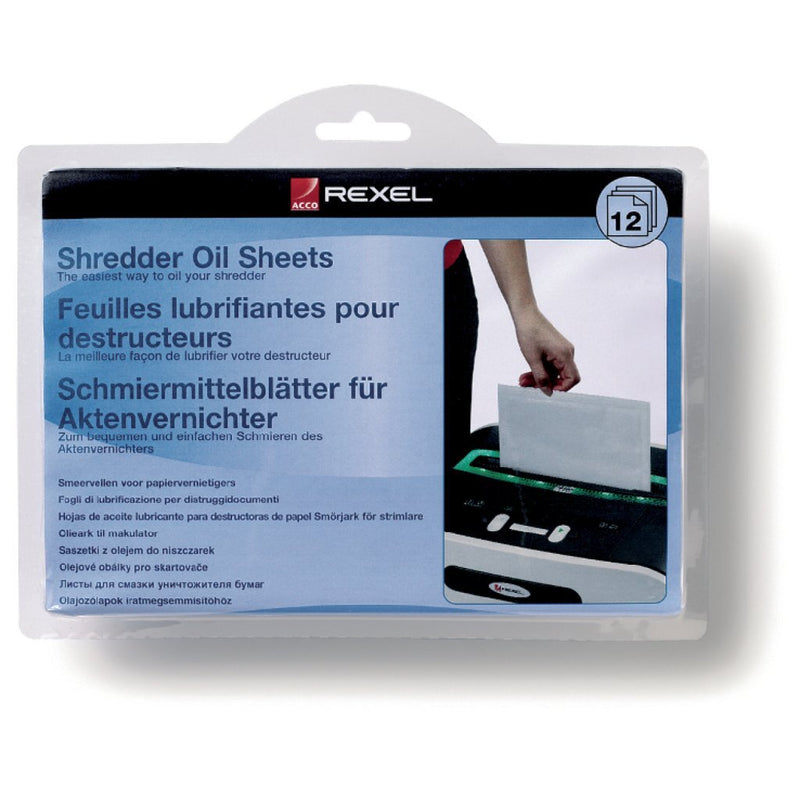 Rexel Oil Sheets Onderhoud Papiervernietiger 12 Stuks