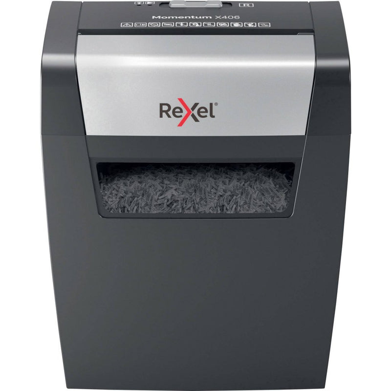 Rexel X406 Momentum Papiervernietiger Zwart/Grijs