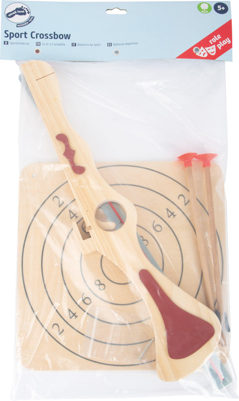 Small Foot - Houten Sportkruisboog met Doelwitbord, 4dlg.