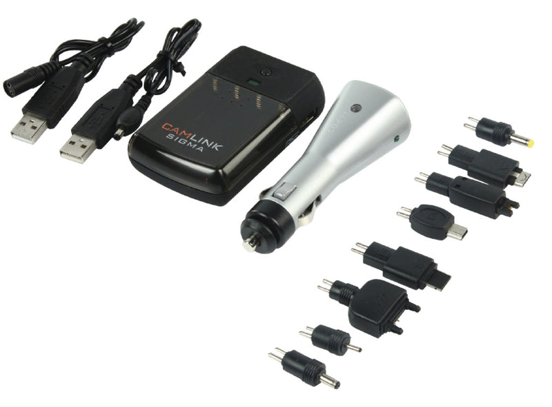 Camlink Sigma Draagbare Power Pack / Oplader Auto + Computer Charger Kit