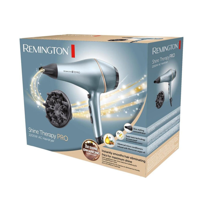 Remington AC9300 Shine Therapy Pro F&ouml;hn 2200W Blauw