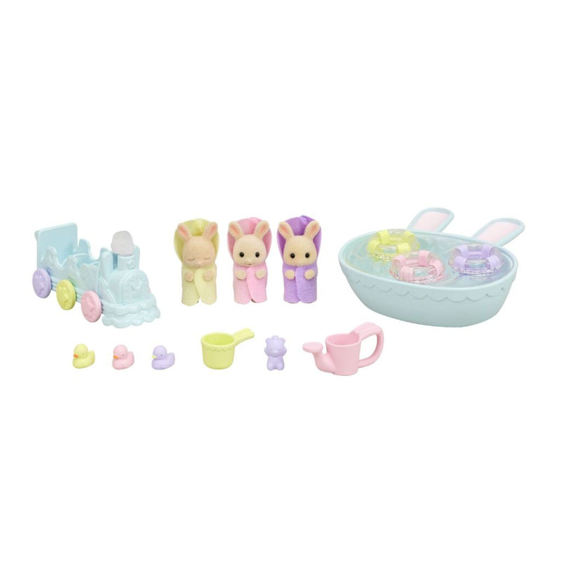 Sylvanian Families 5707 Drieling Baby Creme Konijn Badspeelset