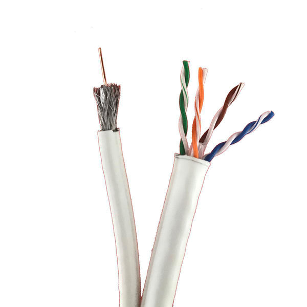 Technetix TN-CAT6C18-20M Cat6 Utp / Coax-18 Gecombineerde Installatiekabel Wit Eca 20 M