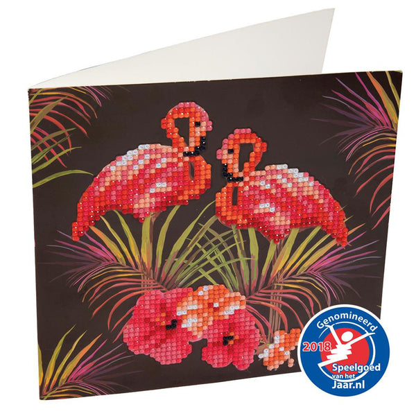 Craft Buddy Crystal Art Diamond Painting Flamingo&#039;s 18x18 cm