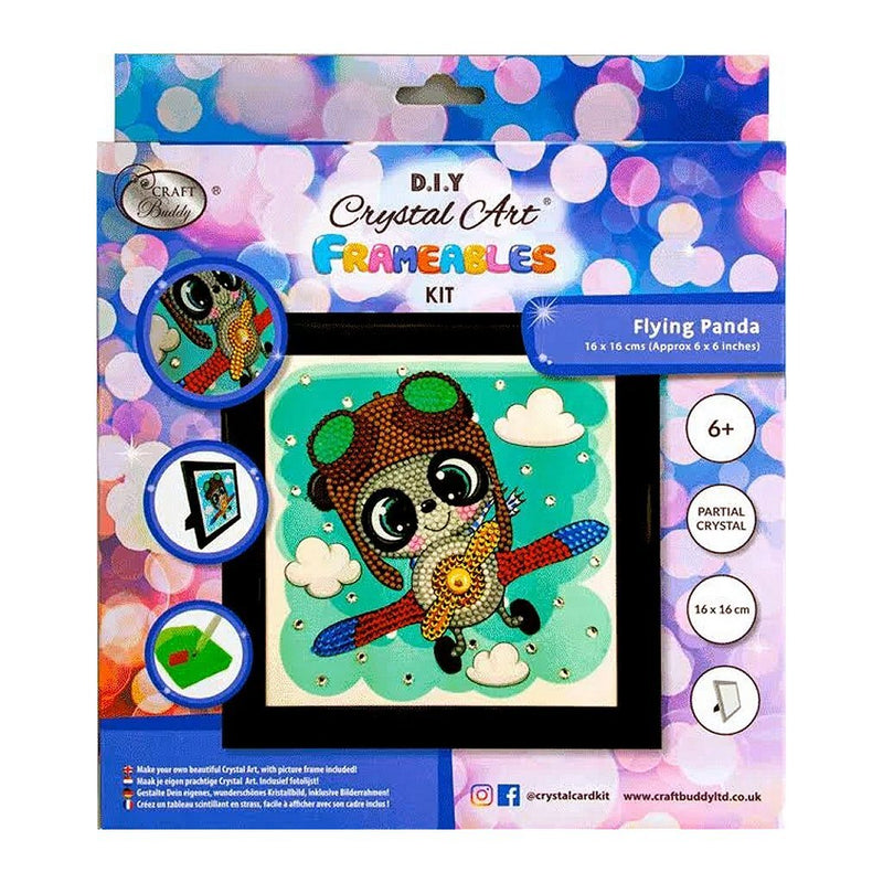 Craft Buddy Crystal Art Vliegende Panda