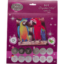 Crystal Art Kaart Papegaai 18x18 cm