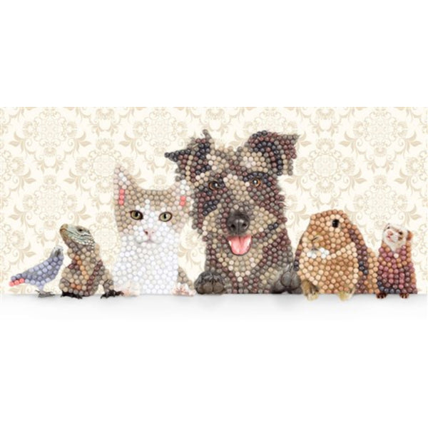 Craft Buddy Crystal Art Kaart Dieren 11x22 cm