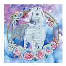 Crystal Art Kaart Eenhoorn 18x18 cm
