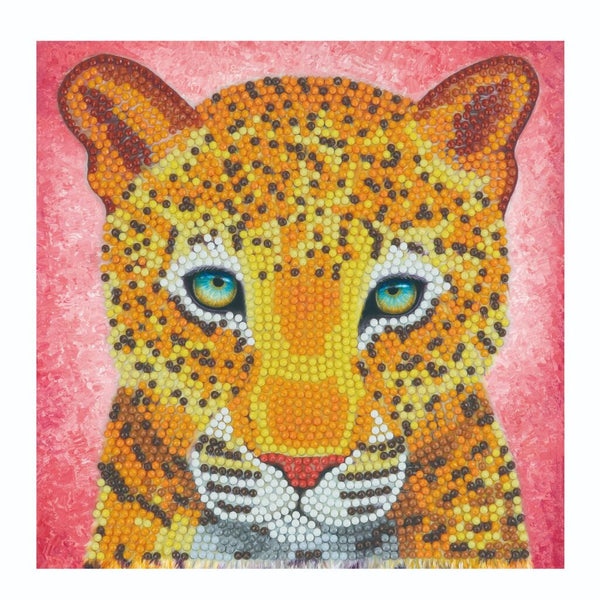 Crystal Art Kaart Panter 18x18 cm