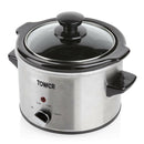 Tower T16020 Slowcooker 1.5L RVS/Zwart
