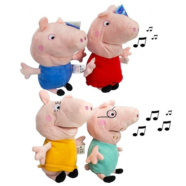 Peppa Pig Knuffel Handpop met Geluid 28 cm Assorti