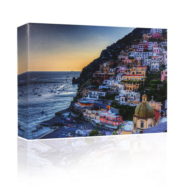 Sound Art Canvas + Bluetooth Speaker Houses On A Cliff