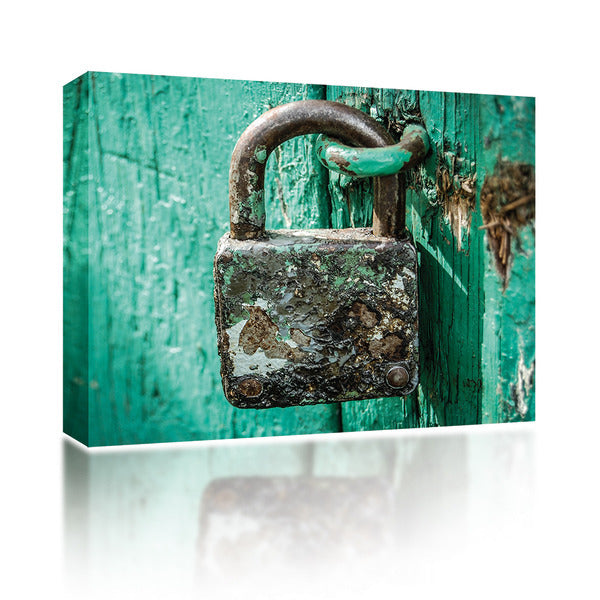 Sound Art Canvas + Bluetooth Speaker Rusty Lock