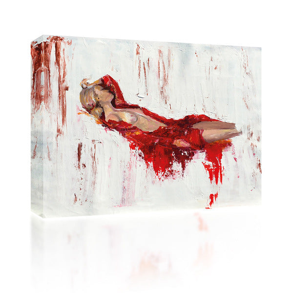 Sound Art Canvas + Bluetooth Speaker Abstract Lady