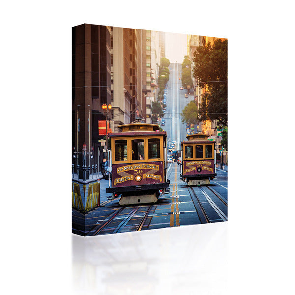 Sound Art Canvas + Bluetooth Speaker San Francisco Trams