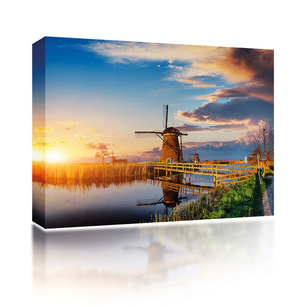 Sound Art Canvas + Bluetooth Speaker Dutch Windmill