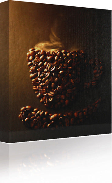 Sound Art Canvas + Bluetooth Speaker Coffee Cup In Coffee Beans