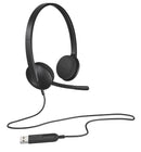Logitech H340 USB Stereo Headset Zwart