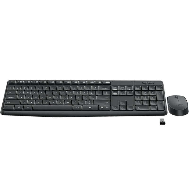 Logitech LGT-MK235 Draadloze Muis En Keyboard Combiverpakking Standaard Usb Us International Zwart