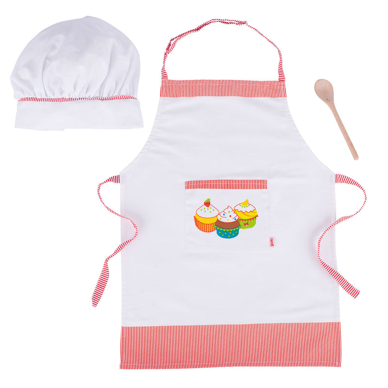 Goki Keuken Kookset Koksmuts en Schort, 3dlg.