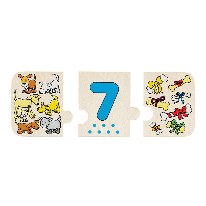 Goki Houten Puzzel Leren Tellen, 30dlg.