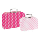 Goki Kinder Kofferset Roze Patronen, 2st.