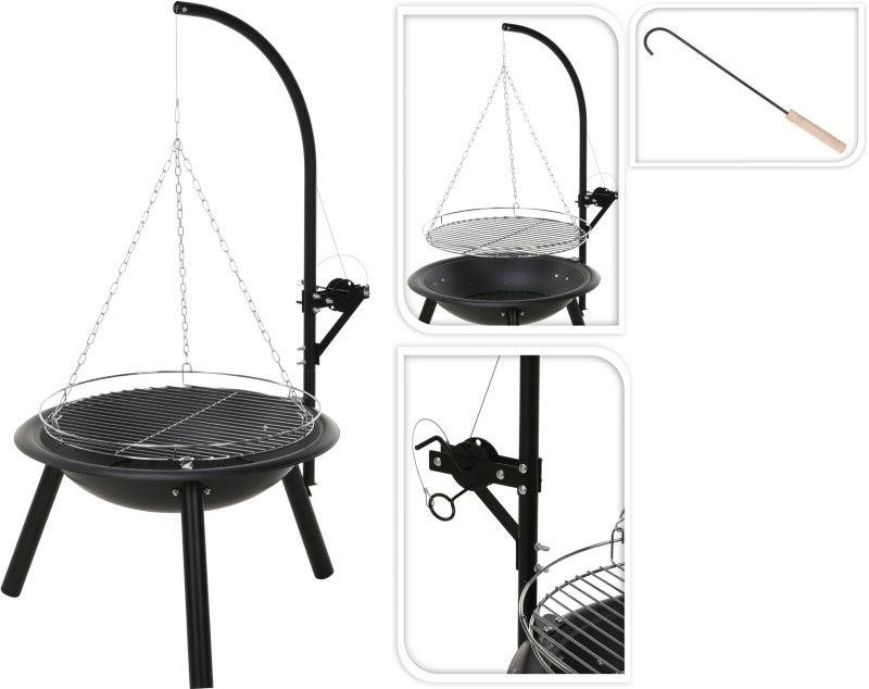 Barbecue Vuurschaal met Grillrooster - Ø55cm - hoogte 100cm