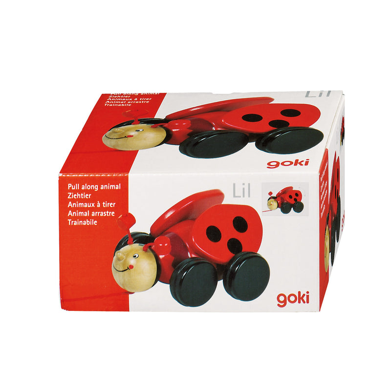 Goki Houten Trekdier Lieveheersbeestje