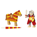 Goki Houten Ridder met Paard - Rood