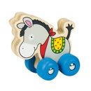 Houten Ezel op Wielen