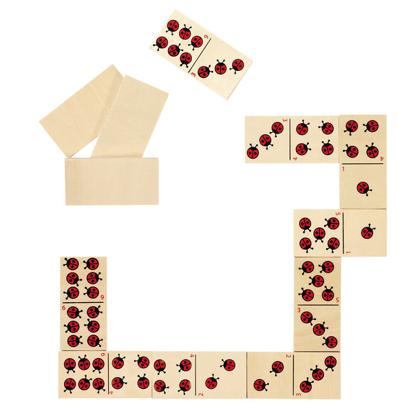Houten Domino - Lieveheersbeestje