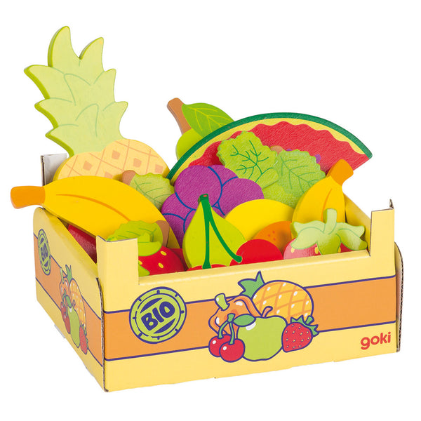 Goki Houten Fruit in Kistje, 15dlg.