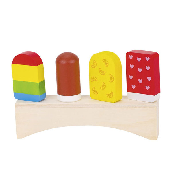 Houten Winkelwaar IJsjes, 4st.