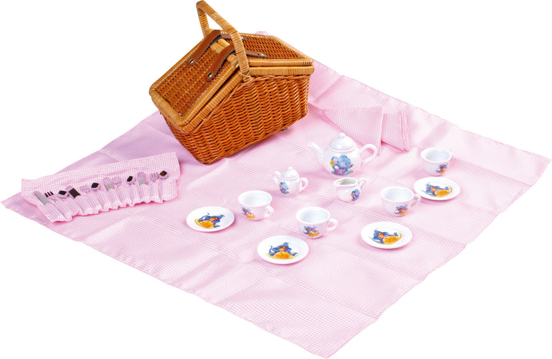 Small Foot - Houten Picknickmand met Servies Romantisch, 30dlg.