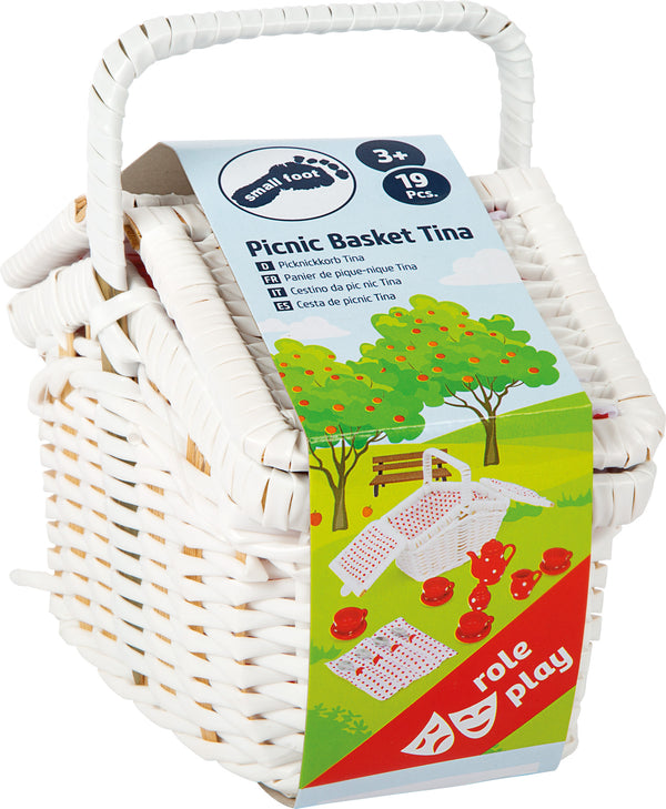 Small Foot - Houten Picknickmand Tina met Servies, 19dlg.