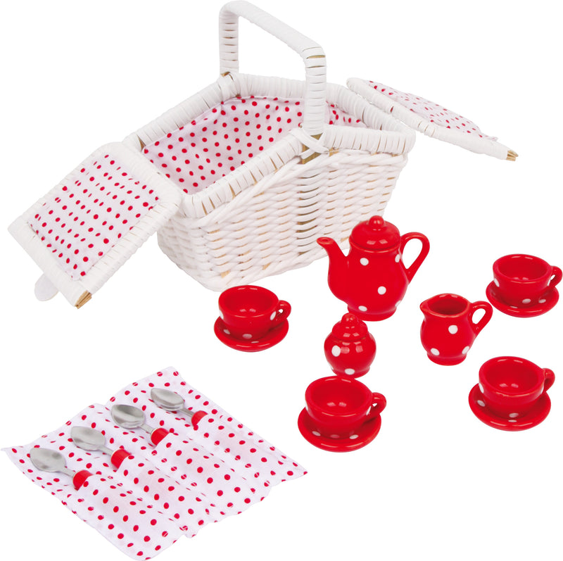 Small Foot - Houten Picknickmand Tina met Servies, 19dlg.