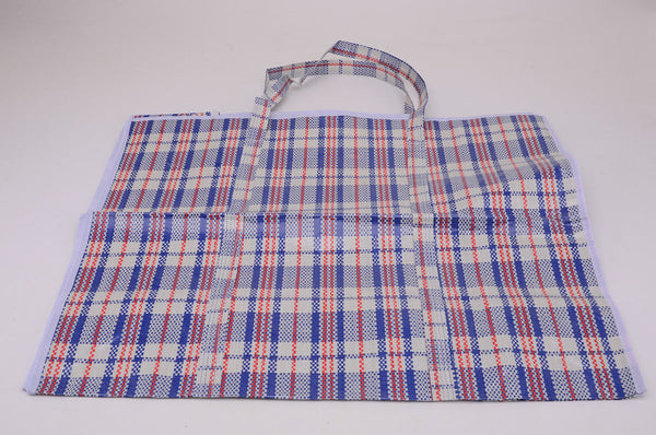 Boodschappentas shopper ruit met rits 65x56x30cm