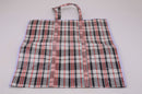 Boodschappentas shopper ruit met rits 50x50x12cm