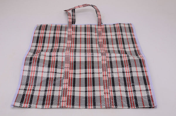 Boodschappentas shopper ruit met rits 50x50x12cm