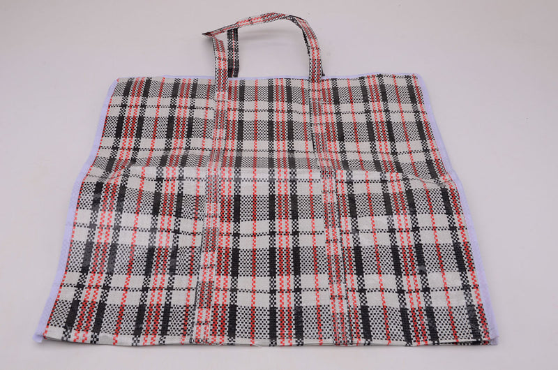 Boodschappentas shopper ruit met rits 50x50x12cm