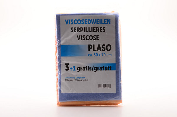 Viscose dweilen 48x70cm set 3+1