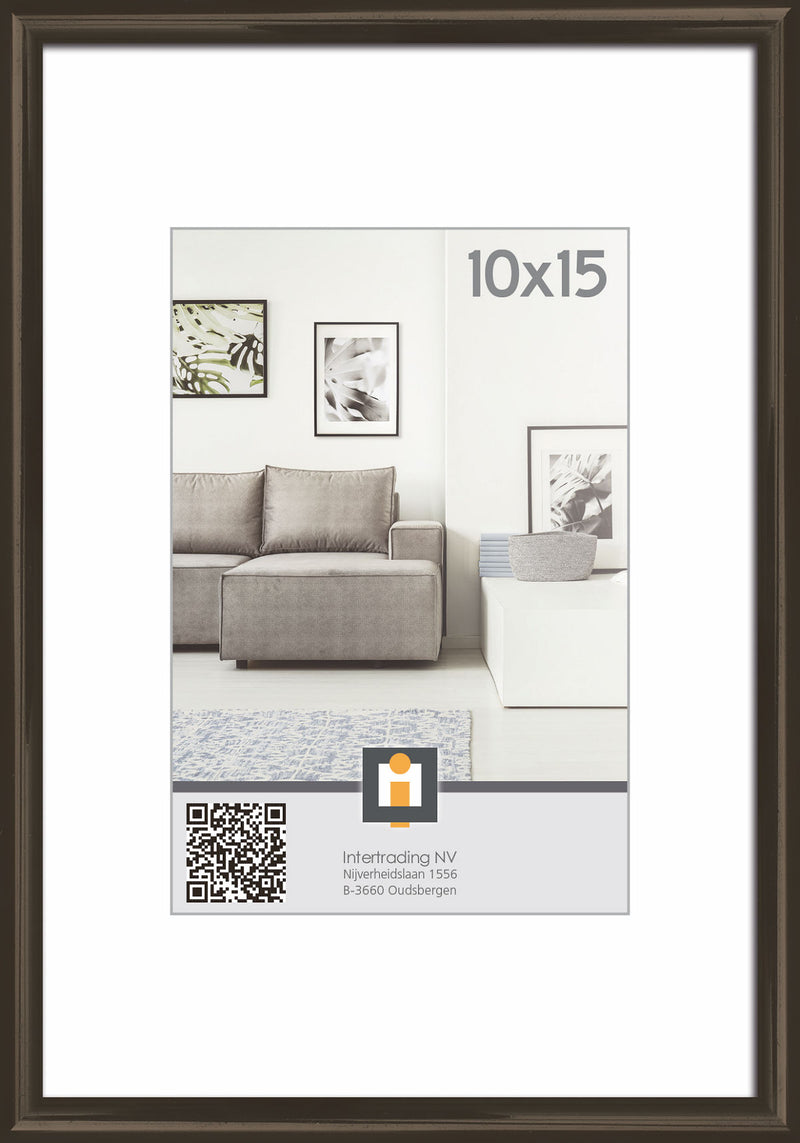 Fotolijst Kiel 10x15cm - Zwart